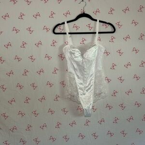 Free People White Lace Bodysuit